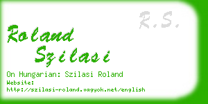 roland szilasi business card